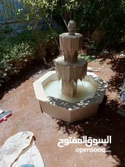  11 نوافير وشلالات وباربيكو وجميع انواع ديكورات الحجر الطبيعي  العنوان الزرقاء الجديده