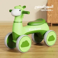  7 دراجة أطفال بأربع عجلات بشكل خروف  مع إضاءة  وموسيقى ممتعة مناسبة للأطفال من عمر سنة ونصف حتى 4 سنوا