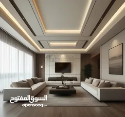  1 تصمميم وتنفيذا الديكور والصيانه ااقساط او كأش