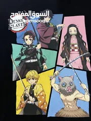  2 تيشيرت اسود طبعة انمي قاتل الشياطين حالة ممتازة جدا anime DEMON ALAYER teshart