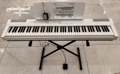  1 Yamaha P 125 Digital Piano with Sustain Pedal and X Stand بيناو ياماها