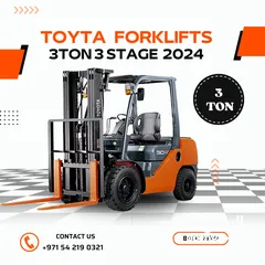  1 رافعات تويوتا الشوكية طن/ TOYOTA FORKLIFTS 3/2.5 TON