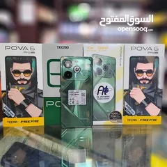  8 جهاز اخو الجديد pova 6 pro 5G رام 24 جيجا 256 مكفول بالشركة اغراضة والكرتونه الأصلية متوفر توصيل