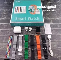  2 بكج عملاق ساعة ابل اخر اصدار مع سماعة ايربورد ابل و7 كساتك هدية