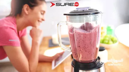 17 خلاط ستانلس شاف زجاج 2 في 1 خلاط Sokany مع مطحنه 1.5 لتر 3 سرعات مكسر mixer