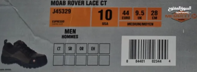  6 Merrell Work Moab Rover Lace CT حذاء رجالي أمريكي وورك روفو ليس
