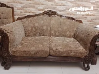  10 عفش بيت مستعمل للبيع طقم ستيل وطقم لف سوبر وتخت حديد وجرتين غاز وطاولات خشب وديكور رفوف خشب