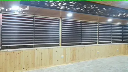  3 ستائر زيبرا تركي وستائر رول بلاك اوت ودم اوت