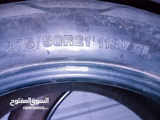  5 بيعه سريعه عدد 2 تاير ILINK نظاف جدا جدا نقشه وحده مقاس 275/50R21 113VXL