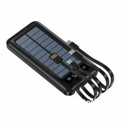  16 شاحن بور بانك شمسي و كهرباء بطاريه 20000 مللي امبير شحن تلفون خلوي طاقه شمسيه اضائه power Bank