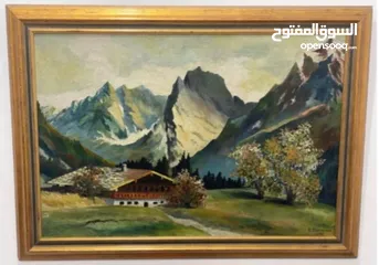  1 لوحة فنية : للرسام بيكمان في السويد قرية الفنان بيكمان عام 1943 أثناء الحرب العالمية الثانية