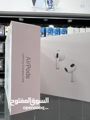 3 AirPods Apple 3rd generation سماعات ايفون الاصدار الثالث جديدة مسكرة بالكرتونة كفالة آبل سنة كاملة