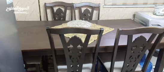  4 طاوله سفره خشب زان