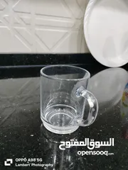  1 كاسة زجاج استخدام قليل لشرب اي شيء