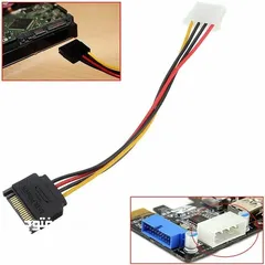  3 sata power male - 4 pin female cable