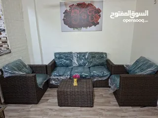  1 طقم رتان خماسي جديد مجلتن فقط بي 100 دينار