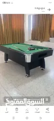  2 بلياردو خشب كامل 8قدم مع استيكتين ومثلث وطابات جديد بالكرتون واصل راكب