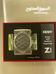  2 Zippo Lighter - Armor Tree of Life Antique Silver