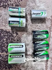  2 بطاريات قابله لاعادة الشحن نوعيات /  احجام /  امبيرات متنوعه