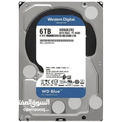  1 Western Digital Blue HDD Desktop Storage 6TB Surveillance 5400RPM SATA 6Gb