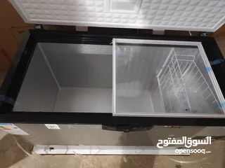  3 عرض نااار على فريزر بطح جنرال ديلوكس 400 لتر سلفر مع باب زجاج