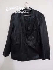  26 جاكيت رجالي جلد اصلي طبيعي 100 ٪ بحالة جيدة جدا 100% Genuine Leather Men's Jacket جلد اصلي طبيعي