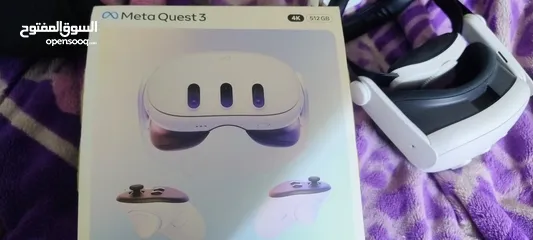  8 نظارة VR QUEST 3 4K 512GB من افضل واقوى النسخ والنظاره شبه جديدة استعمال مره فقط معها كل اغراضها + ح