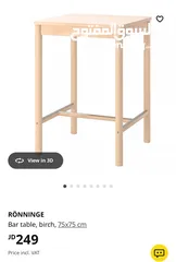  2 IKEA bar table with three stools