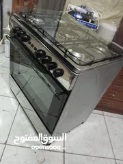  5 غاز خمس عيون مع فرن ستالستيل إستعمال بسيط بحال الوكالة للبيع