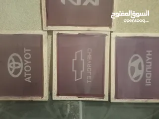 1 كليشات طباعة كفرات سيارات عدد 4 كليشه