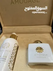  1 طقم عطر امواج الاصلي  honour مع اللوشن مع البوكس الخشبي