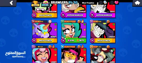  12 حساب براول ستارز 78.5k