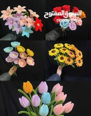  9 زهور يدوية الصنع..حسب الطلب
