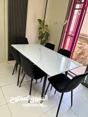  3 طاولة سفرة مع 4 كراسي و 6 كراسي  قاعدة حديد مكلفن ضد الصدأ – متانة وجودة تدوم لسنين
