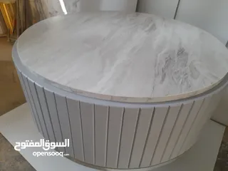  22 طاولات وسط خشب ودهان مكون من ثلاث قطع او حسب الطلب جميع احجام مع إمكانية تغير الون