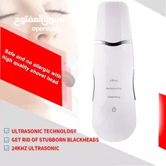  3 جهاز تنظيف البشرة بعمق بالموجات التراسونيك تنظيف الزيوان و الجلد سكن سكرابر Ultrasonic Skin Scrubber