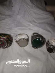  1 عدد اربع خواتم فضه