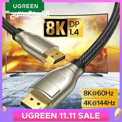  2 UGreen display Port Cable 1.4 الاصلي الاعلى سرعة والافضل اداء