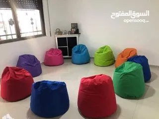  12 بفات بين باق bean bag مقاعد قماش ووتر بروف محشو بوليسترين. خدمة التوصيل لجميع المحافظات
