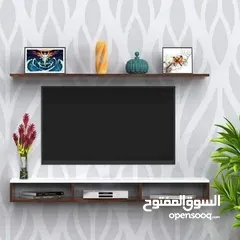  24 رفوف خشب شاشه ومطبخ وحمام وديكور حائط وستاند مكياج وجلاتين وغيره