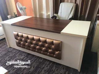  6 مكتب اداري مميز 140*70 تفصيل خشب لامينت مستورد مكفول بسعر المصنع موديلات فخمه مميزة بأقل الاسعار