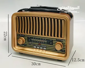  5 راديو انتيكا بالكهرباء او طاقة شمسية او بطاريه او شحن وبلوتوث وذاكرة وفلاشه وريموت