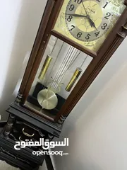  3 لوحة طاووس حفر مع ساعة عمودية