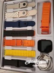  2 ساعه smart watch (c60 Ultra 3) مع كرتونتها و شاحنها و كساكتها مشحونه فقط 10 مرات الساعه كأنها جديده