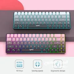  4 لوحة مفاتيح جيمينج سلكية HXSJ خصم!!!! من 99 ل 80