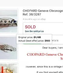  10 ساعة Vintage Chopard Geneve Chronograph للبيع 