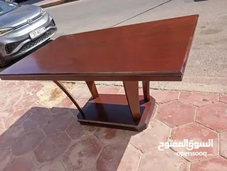  6 طاولة سفرة مع 6 كراسي خشب زان صلد بحال ممتاز جدا