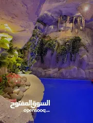  11 شقة مع مسبح داخلي طابق اول طابق ثاني غرفتين نوم وصاله ومطبخ وحمام عدد2 وبلكونه. طابق استديوامع ترس