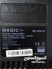  4 شاشه 50 بوصه فيها كسر شاشه  كل شي فيها شغال بس كسر الشاشه نوعها مجك سمارت  الموقع في جاوا