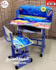  10 مكتب  طفل للروضة  والابتدائي  طاولة  مع  كرسي  بألوان  للطفل  وللطفلة  الطاولة  المثالية